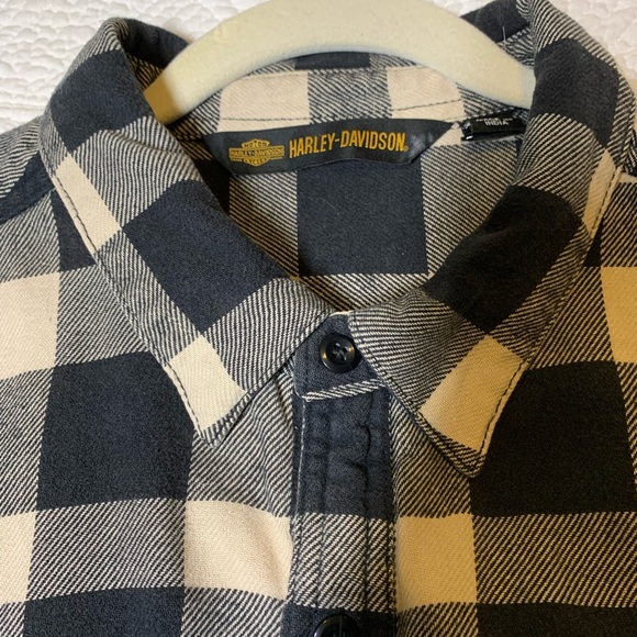 Harley-Davidson Men's Buffalo Plaid Button Front Long Sleeve Shirt - Picture 6 of 11
